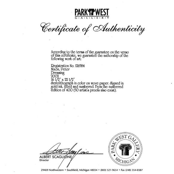 "Dreaming" by Peter Nixon Seriolithograph - Picture 6 of 7